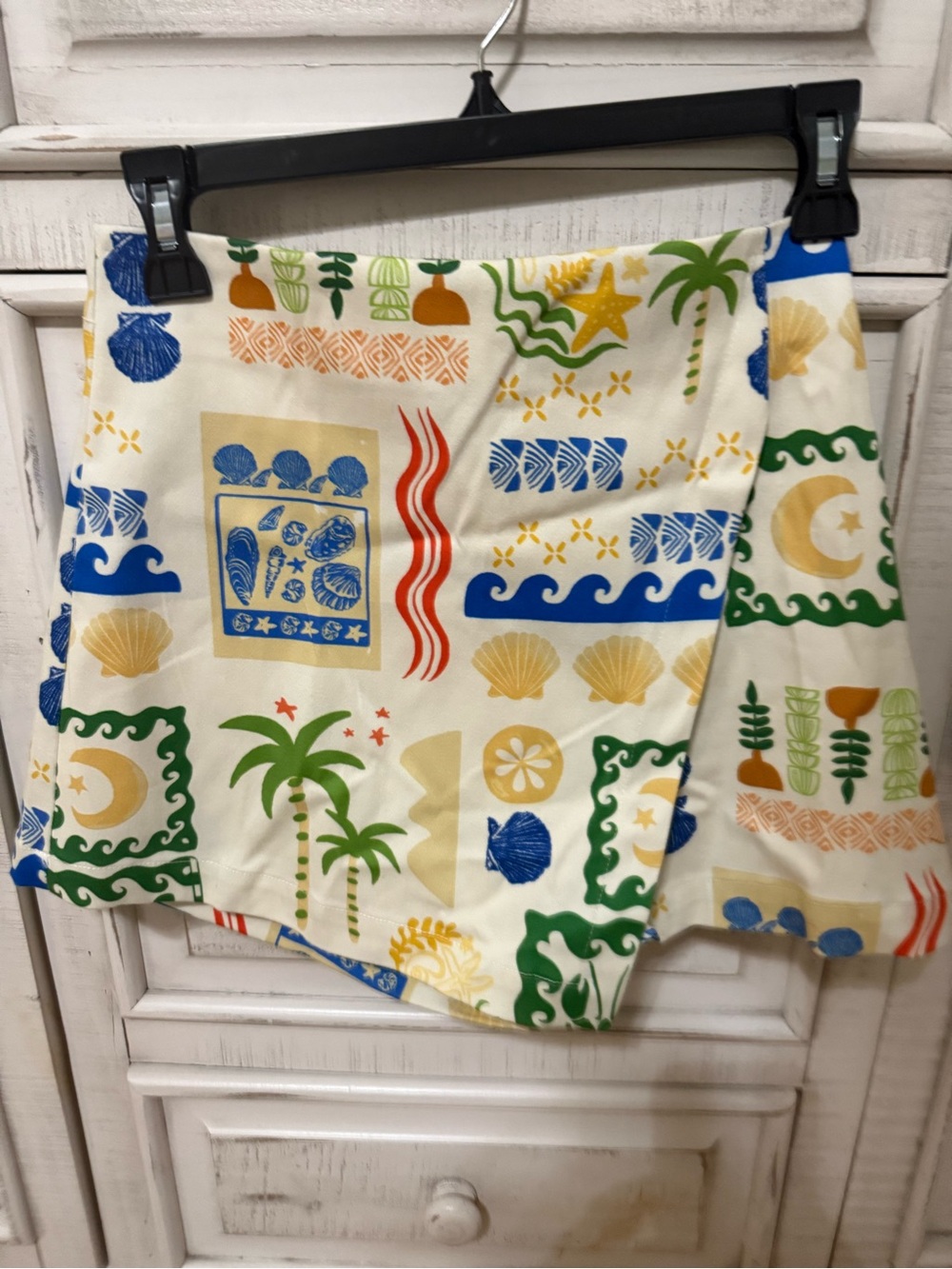 Home Accents Tropical Print Decorative Throw - Cream Multi